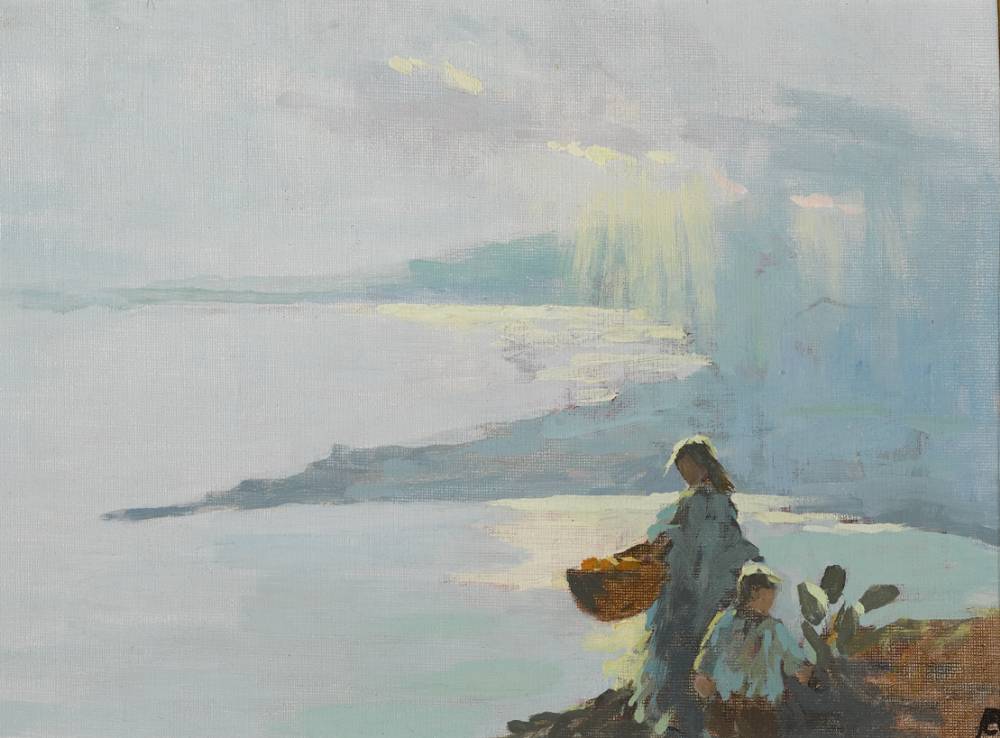 WOMAN AND CHILD BY THE SEA SHORE by Eileen Murray (1885-1962) (1885-1962) at Whyte's Auctions