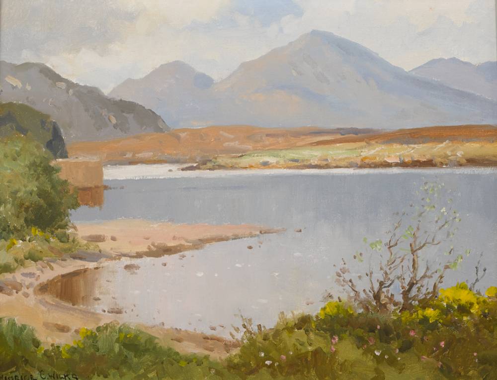 KYLEMORE LAKE AND THE MAAM TURKS, COUNTY GALWAY by Maurice Canning Wilks RUA ARHA (1910-1984) at Whyte's Auctions