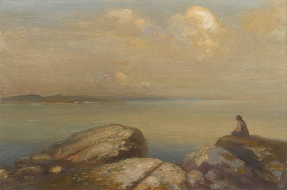 THE VIEW FROM THE ROCKS by George Russell ('�') (1867-1935) at Whyte's Auctions