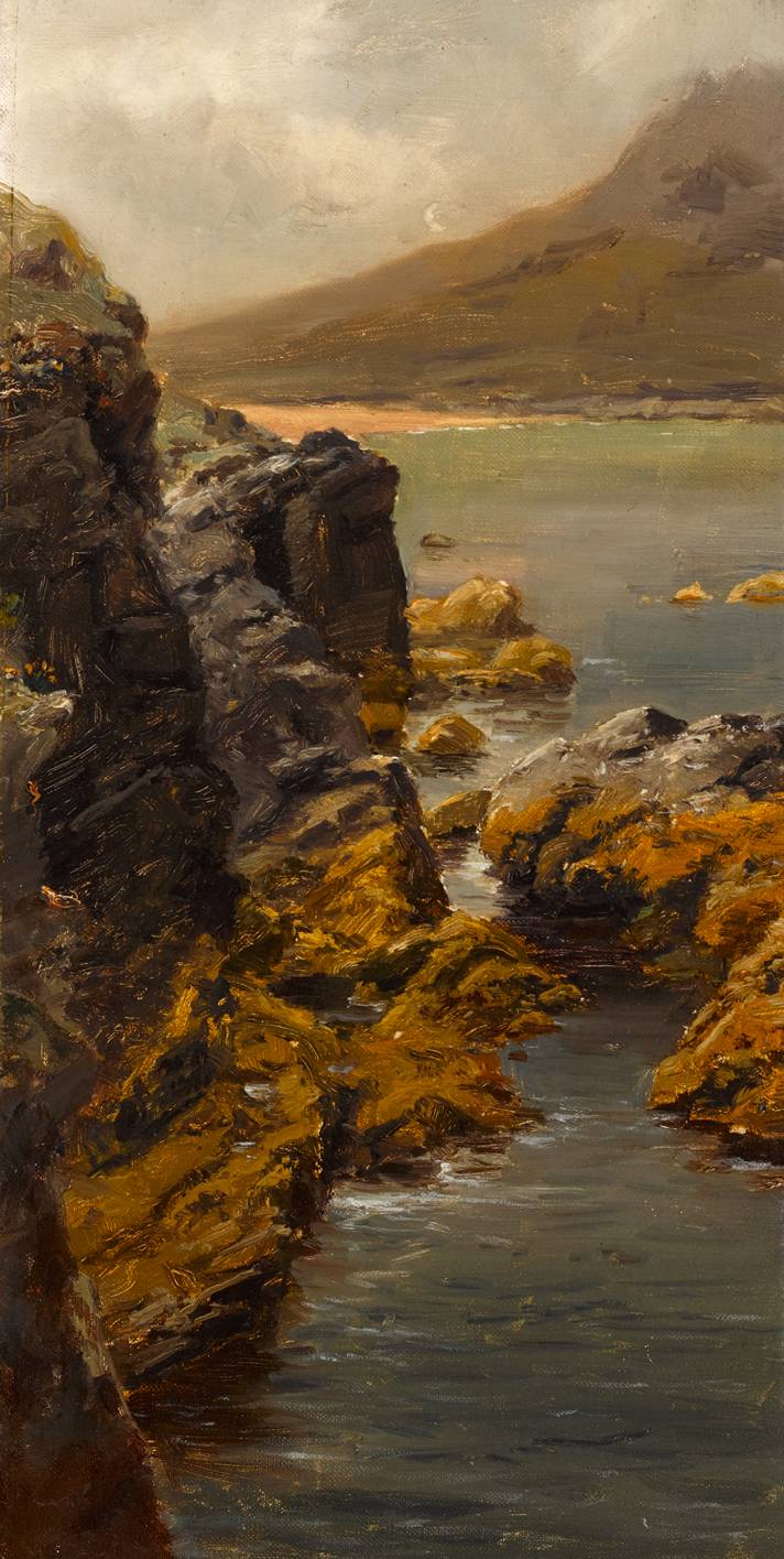 CLIFFS AND BEACH, ACHILL ISLAND by Alexander Williams RHA (1846-1930) at Whyte's Auctions