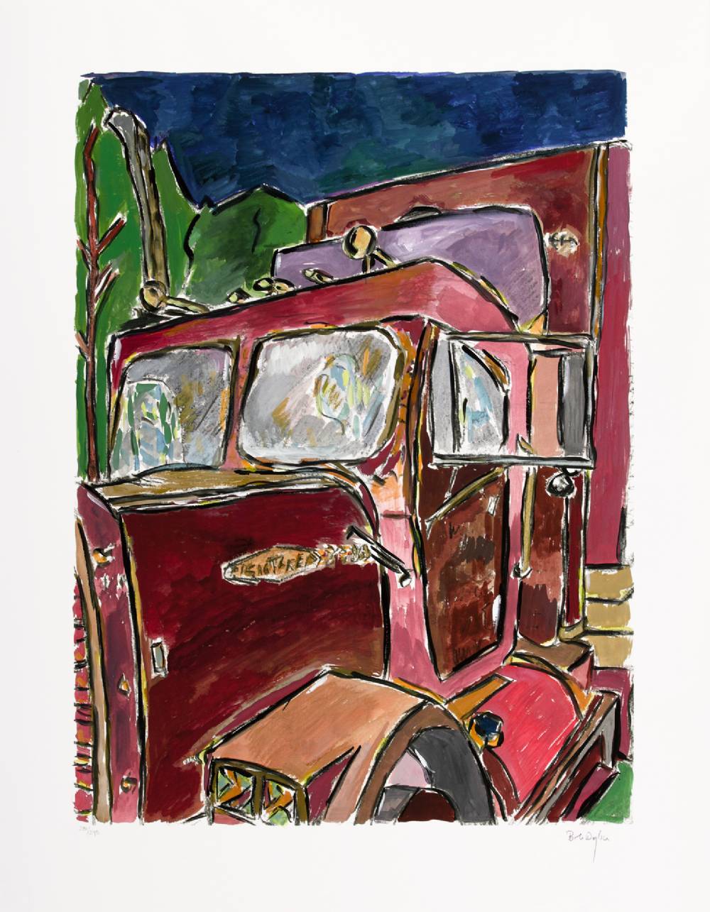 TRUCK [THE DRAWN BLANK SERIES] 2008 by Bob Dylan (American, b.1941) (American, b.1941) at Whyte's Auctions