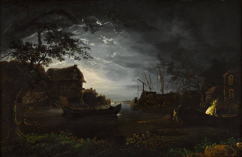 A COASTAL INLET BY MOONLIGHT by William Sadler II (c.1782-1839) (c.1782-1839) at Whyte's Auctions