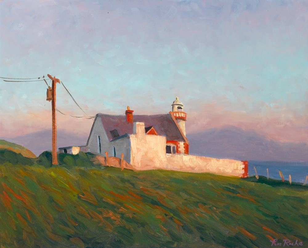 DINGLE LIGHTHOUSE, COUNTY KERRY by Tom Roche (b.1940) at Whyte's Auctions