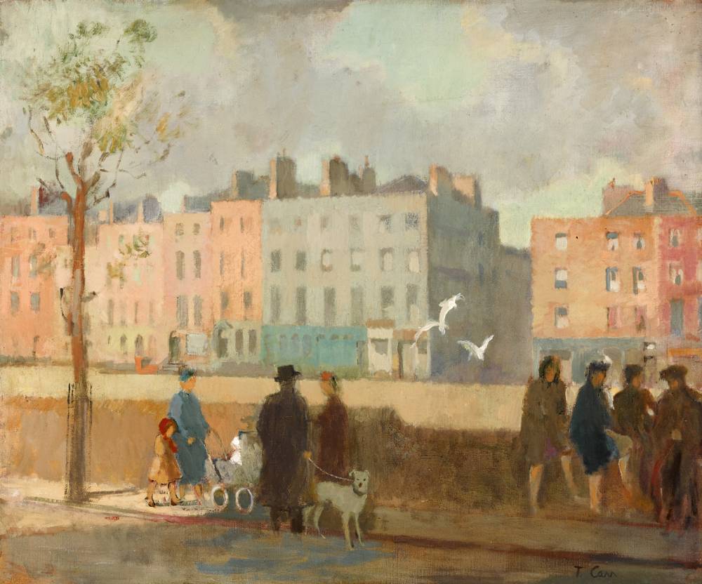 ORMOND QUAY, DUBLIN by Tom Carr sold for �16,000 at Whyte's Auctions