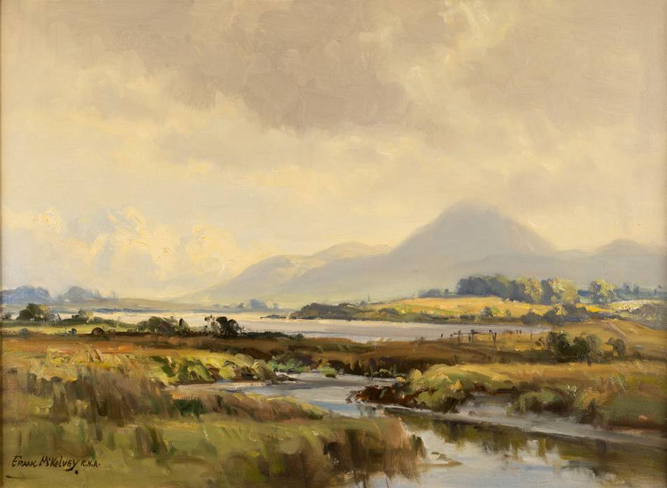 MOURNES FROM DUNDRUM, COUNTY DOWN by Frank McKelvey RHA RUA (1895-1974) RHA RUA (1895-1974) at Whyte's Auctions