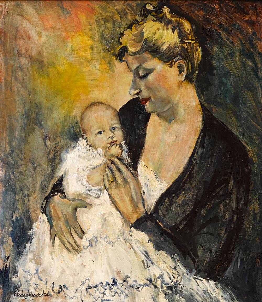 MOTHER AND CHILD by Gladys Maccabe MBE HRUA ROI FRSA (1918-2018) MBE HRUA ROI FRSA (1918-2018) at Whyte's Auctions