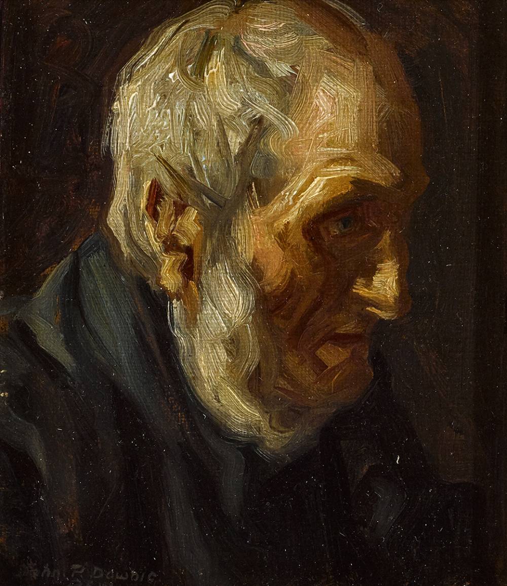 PORTRAIT OF AN ELDERLY GENTLEMAN by John Patrick Downie (1871-1945) RWS (1871-1945) RWS at Whyte's Auctions