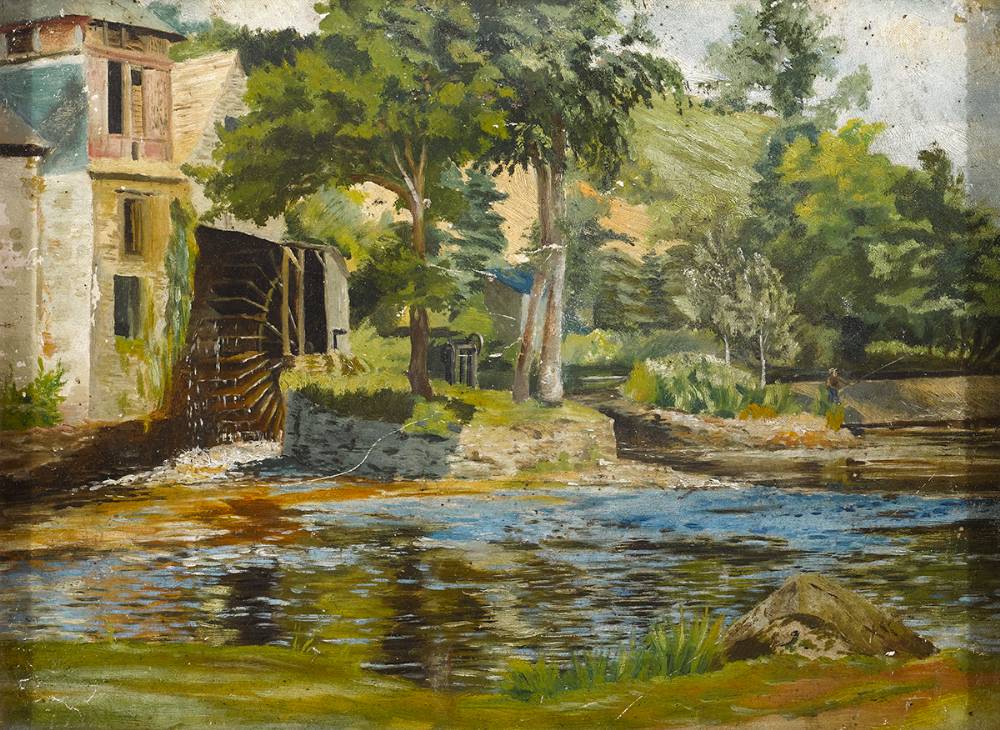 RIVER SCENE WITH WATERMILL at Whyte's Auctions