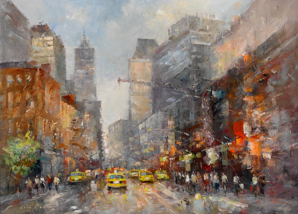 YELLOW CABS, NEW YORK, 2020 by Colin Gibson RUA (b.1948) RUA (b.1948) at Whyte's Auctions