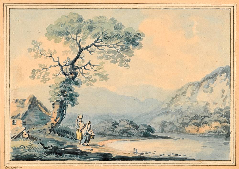 VIEW UP BRAY RIVER, COUNTY WICKLOW by John Henry Campbell (1757-1828) at Whyte's Auctions