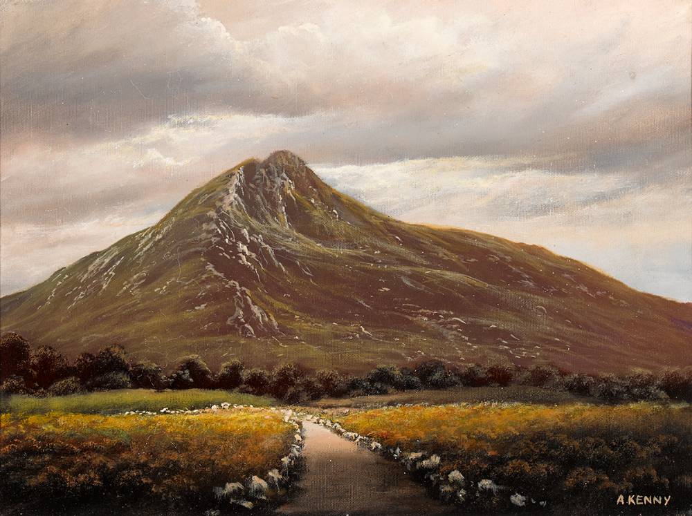 SLIEVEMORE MOUNTAIN, ACHILL, 1988 by Alan Kenny (b.1959) at Whyte's Auctions