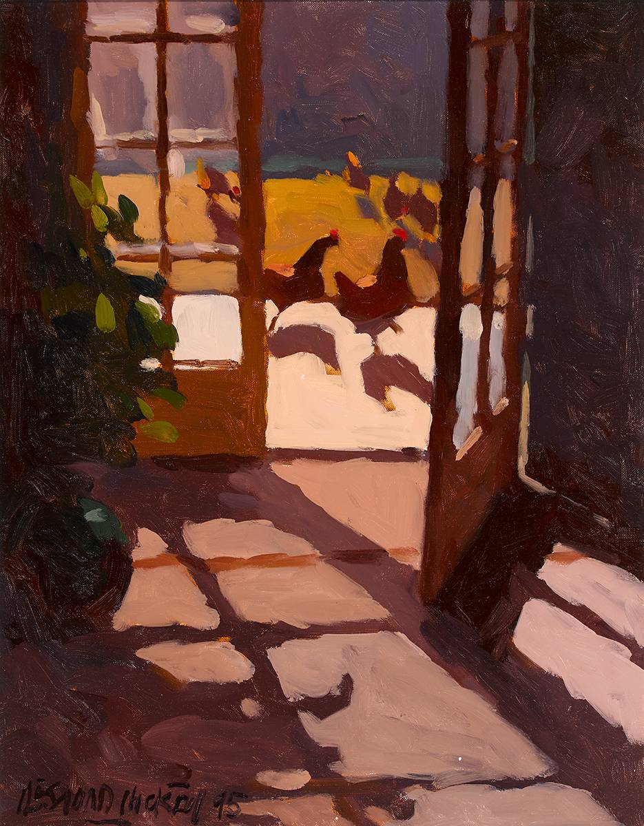 KATE'S HENS, 1995 by Desmond Hickey (1937-2007) at Whyte's Auctions