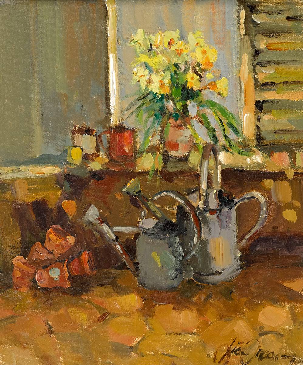 INTERIOR, WATERING CANS, 1994 by Liam Treacy (1934-2004) at Whyte's Auctions