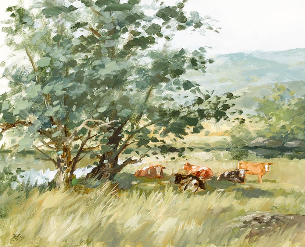 CATTLE IN A LANDSCAPE by Joop Smits (Dutch, 1938-2014) at Whyte's Auctions
