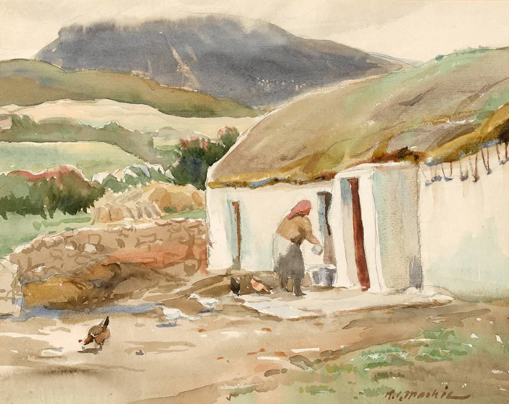 DERRYREEL, FALCARRAGH, COUNTY DONEGAL by Kathleen Isabella Mackie ARUA (1899-1996) ARUA (1899-1996) at Whyte's Auctions