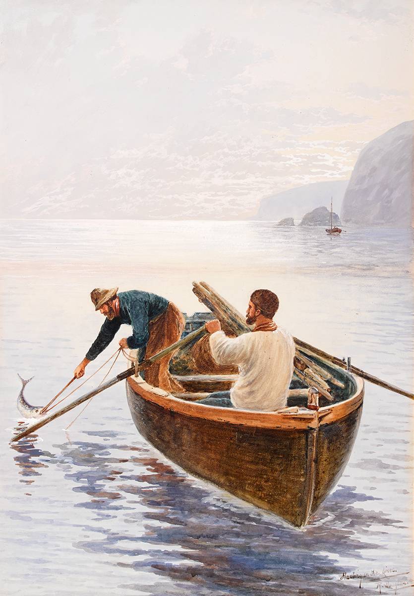 HAULING IN THE LINES by R. Douglas  at Whyte's Auctions
