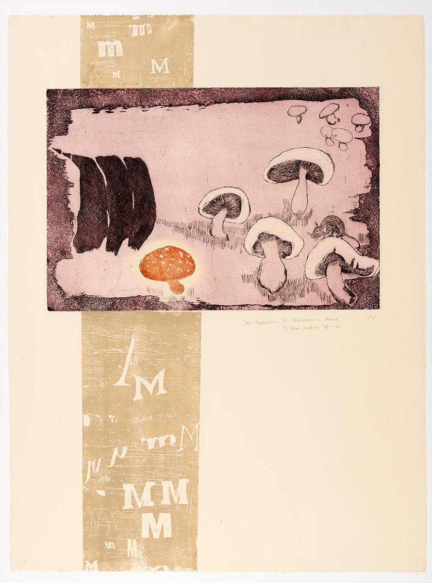 'M' IS FOR MUSHROOMS AND MOUSE [ALPHABET SERIES], 1987-88 by Patrick Hickey HRHA (1927-1998) HRHA (1927-1998) at Whyte's Auctions