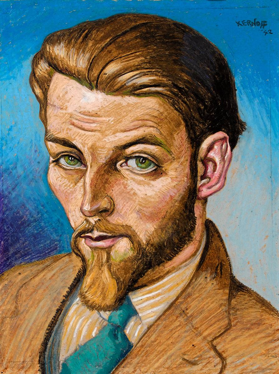 YOUNG BEARDED GENTLEMAN, 1942 by Harry Kernoff RHA (1900-1974) at Whyte's Auctions