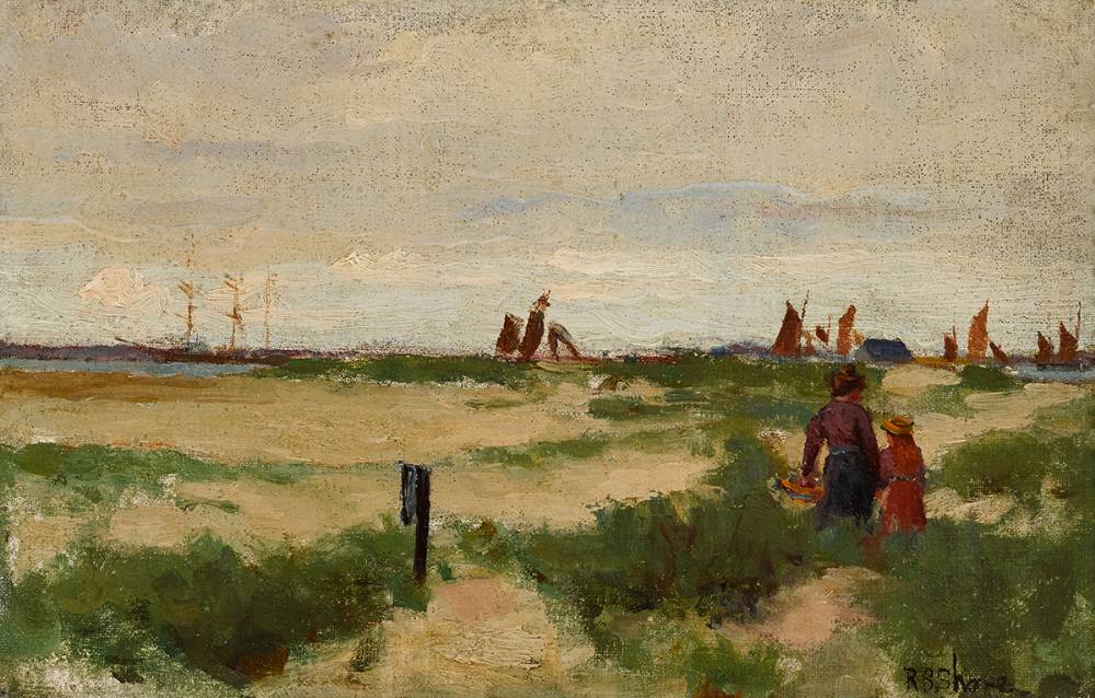 FIGURES BY THE COASTLINE by Robert S. Shore RHA (1868-1931) RHA (1868-1931) at Whyte's Auctions
