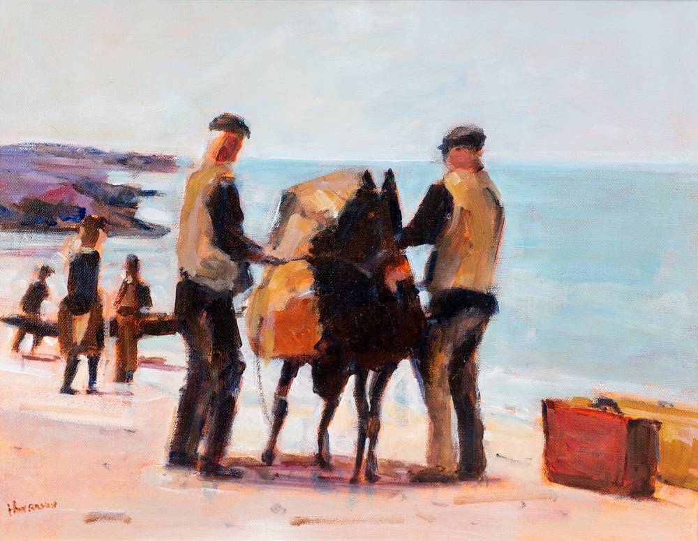 LOADING ON INIS OIRR by Michael Hanrahan (b.1951) at Whyte's Auctions