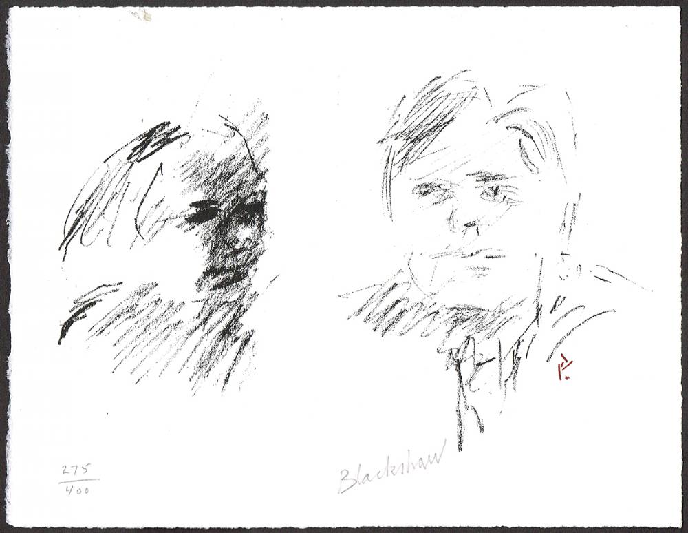 SELF PORTRAIT AND PORTRAIT OF PAUL YATES by Basil Blackshaw HRHA RUA (1932-2016) HRHA RUA (1932-2016) at Whyte's Auctions