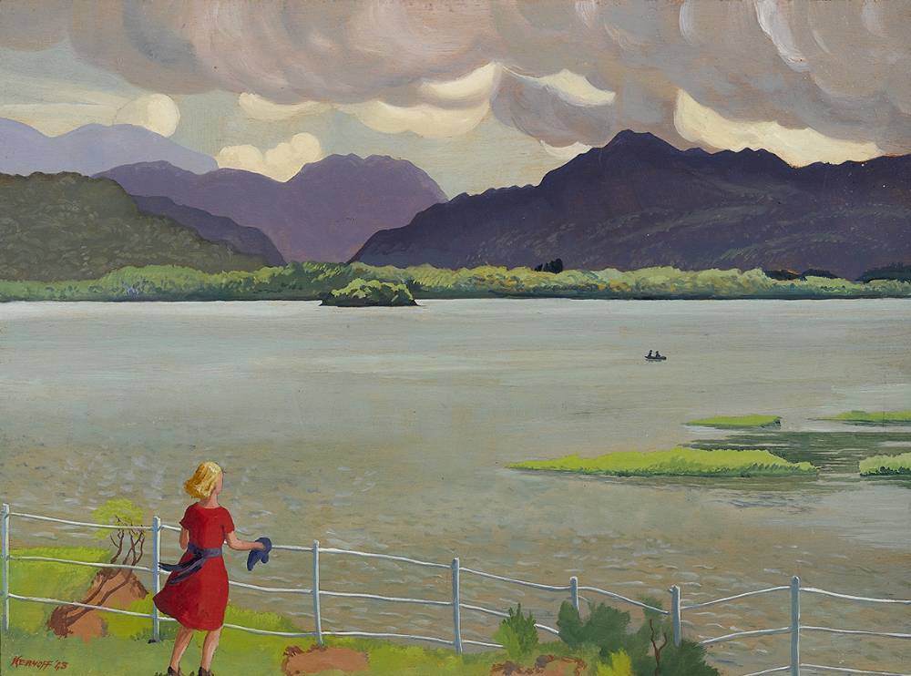 VIEW FROM THE LAKE HOTEL, KILLARNEY, COUNTY KERRY, 1943 by Harry Kernoff sold for �5,000 at Whyte's Auctions