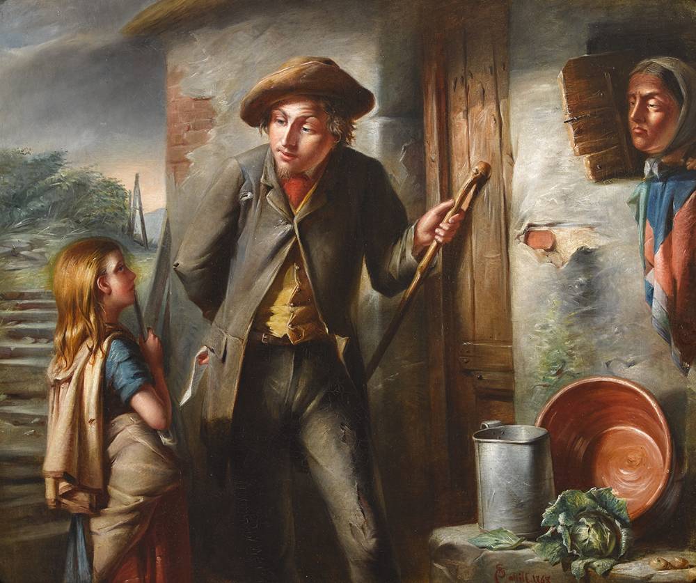 AN UNWELCOME CALLER, 1868 by Richard Staunton Cahill (1826-1904) (1826-1904) at Whyte's Auctions