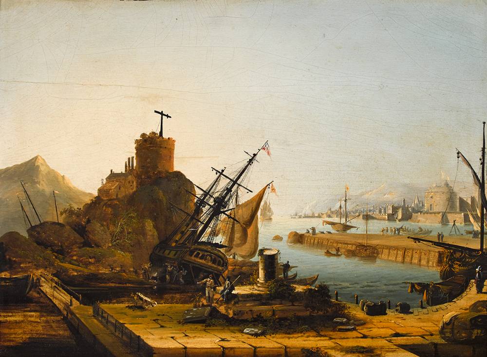 A HARBOUR WITH SHIPS by William Sadler II (c.1782-1839) (c.1782-1839) at Whyte's Auctions