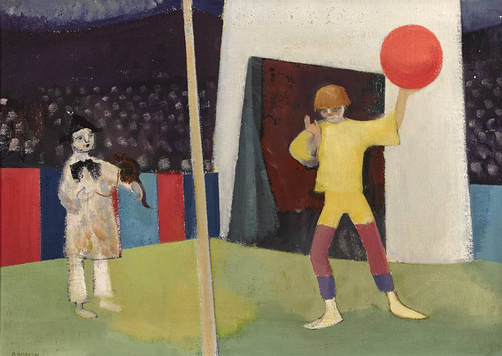 CLOWNS IN A CIRCUS by Barbara Warren RHA (1925-2017) at Whyte's Auctions