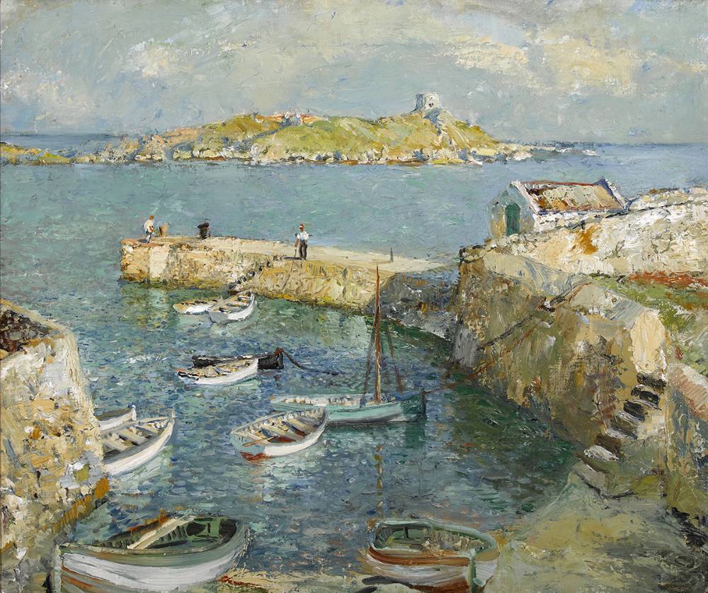 DALKEY ISLAND FROM COLIEMORE HARBOUR, COUNTY DUBLIN by Terence John McCaw (South African, 1913-1978) (South African, 1913-1978) at Whyte's Auctions