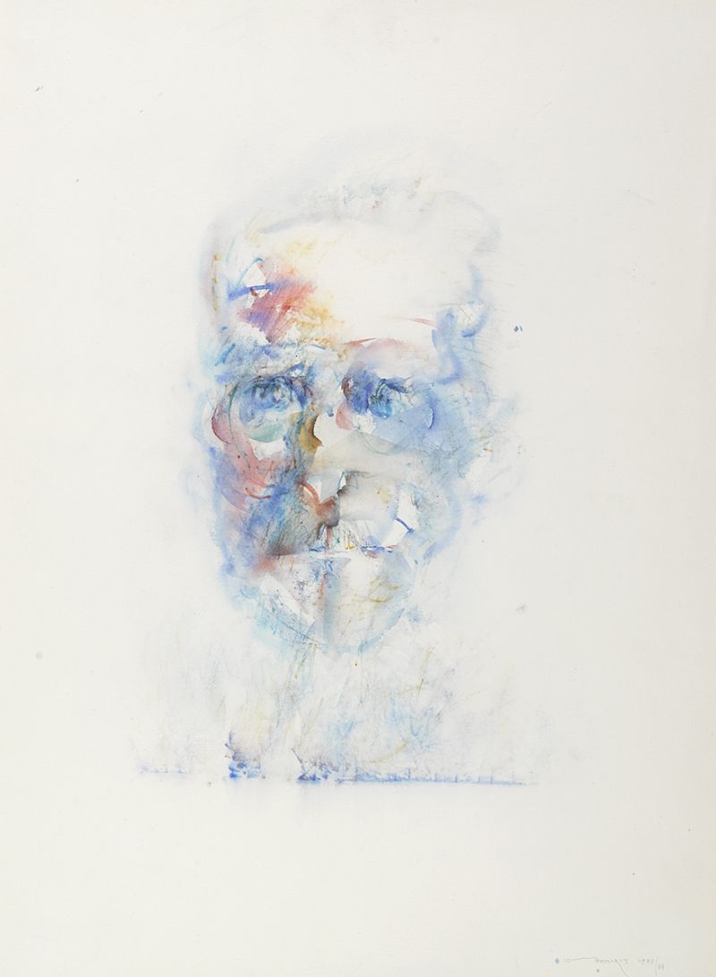 STUDY TOWARDS AN IMAGE OF JAMES JOYCE, 1983/84 by Louis le Brocquy HRHA (1916-2012) at Whyte's Auctions