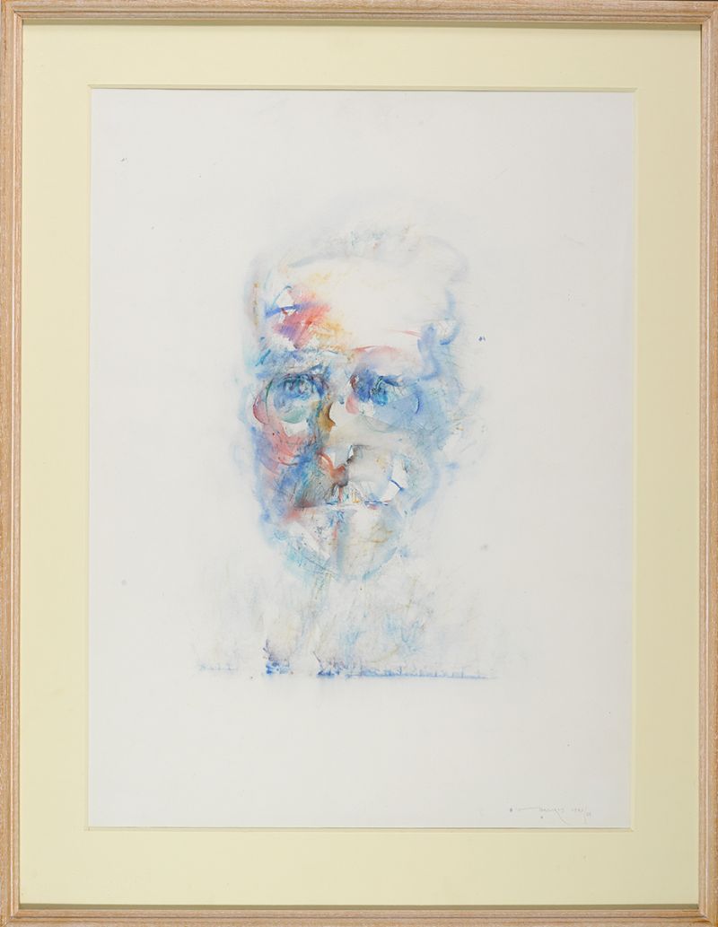STUDY TOWARDS AN IMAGE OF JAMES JOYCE, 1983/84 by Louis le Brocquy sold for 17,000 at Whyte's Auctions
