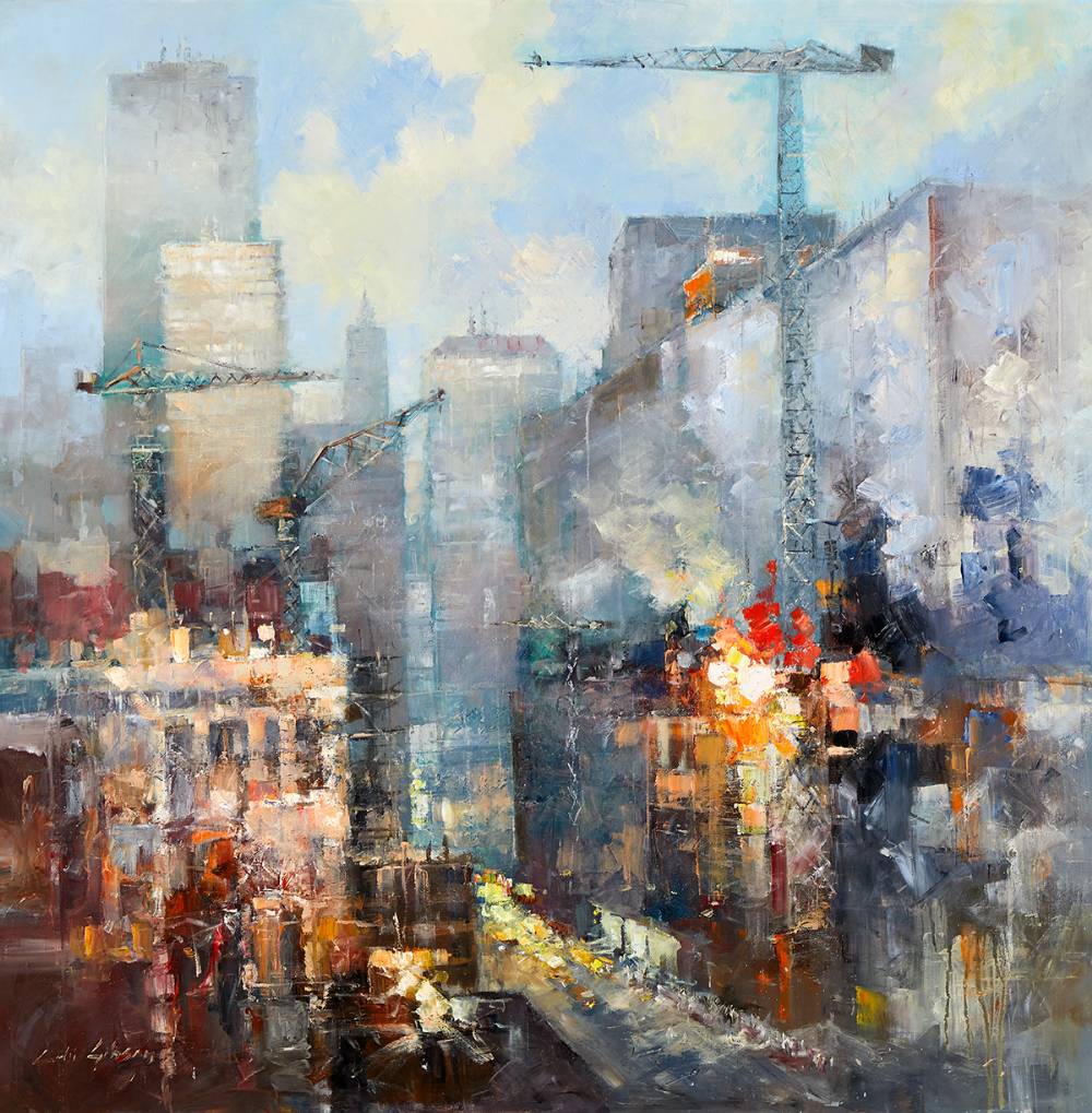 THE CITY AT WORK, NEW YORK, 2020 by Colin Gibson sold for �1,050 at Whyte's Auctions