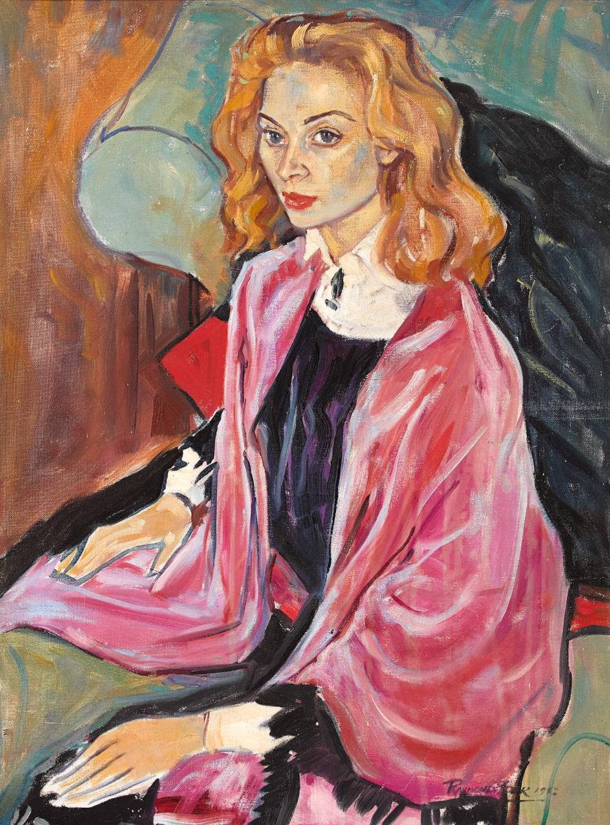 SIOBHN MCKENNA, 1953 by Raymond Piper RUA HRHA (1923-2007) at Whyte's Auctions