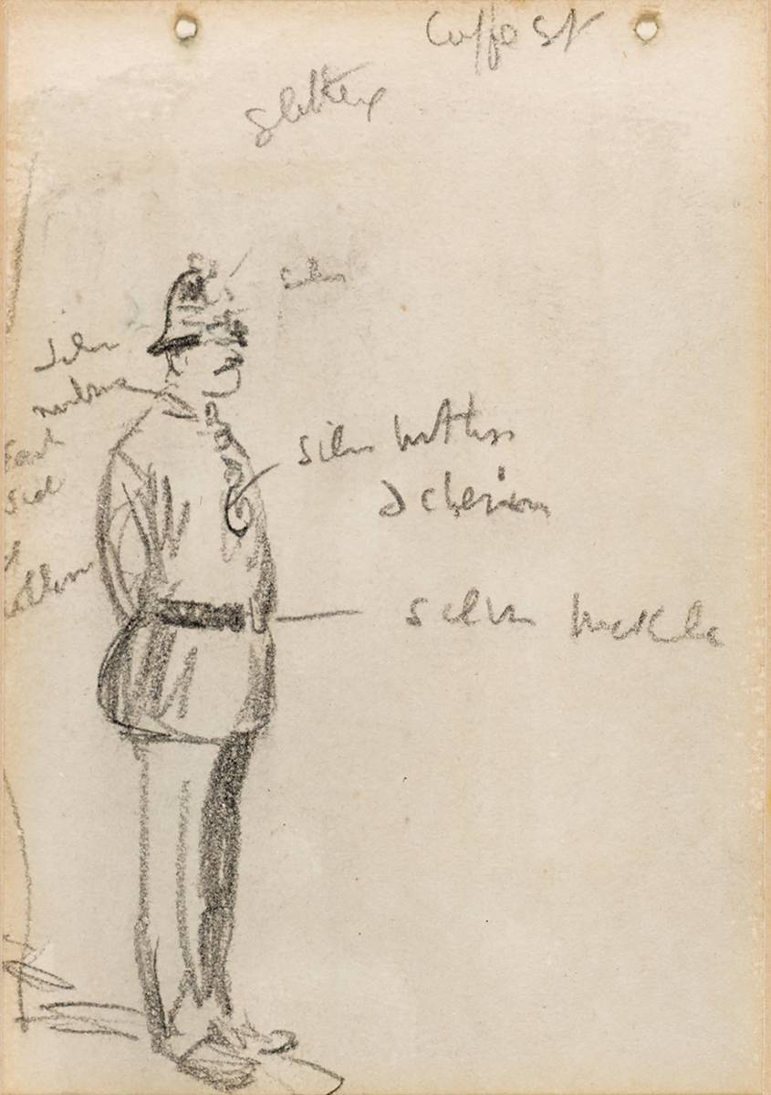 POLICEMAN, CUFFE STREET by Jack Butler Yeats RHA (1871-1957) at Whyte's Auctions