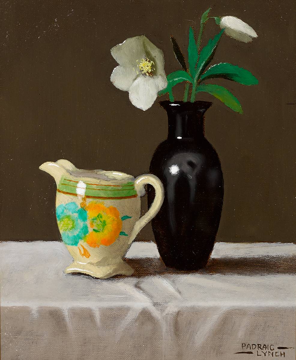 CHRISTMAS ROSE WITH CLARICE CLIFF JUG, 2018 by Padraig Lynch (b.1936) at Whyte's Auctions
