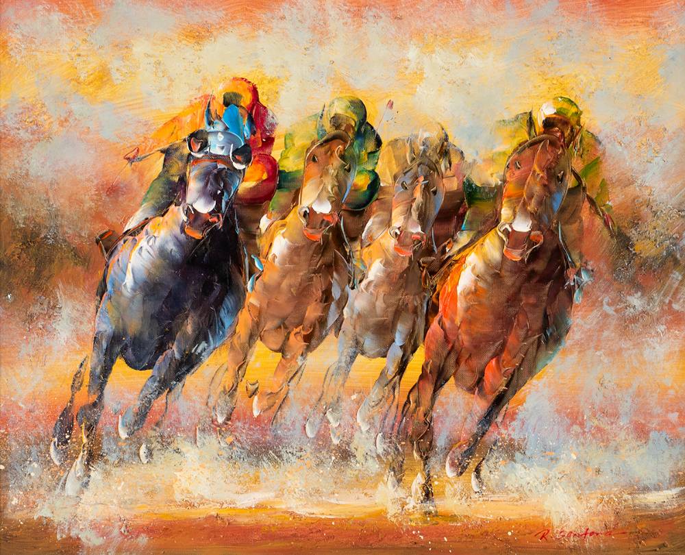 TO THE FINISH by R. Sandford sold for �620 at Whyte's Auctions