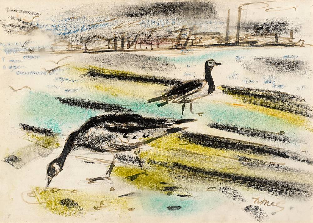FEEDING GROUNDS, DUBLIN BAY by Norah McGuinness sold for 1,600 at Whyte's Auctions