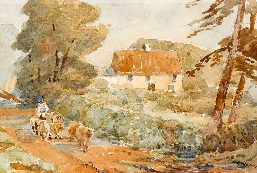 RURAL SCENE WITH SHEPHARD by T. Dowling  at Whyte's Auctions