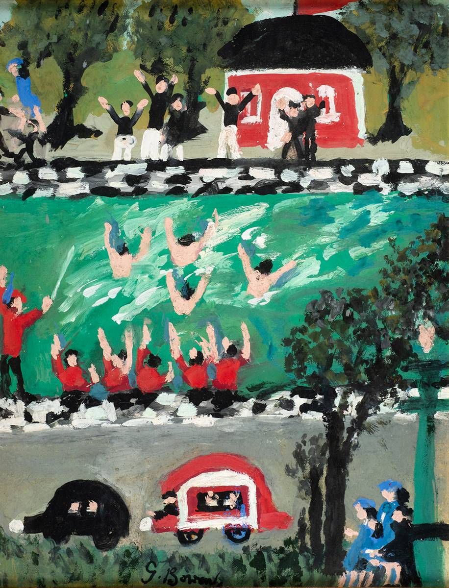 SWIMMING LESSONS, 1968 by Gretta Bowen sold for �680 at Whyte's Auctions
