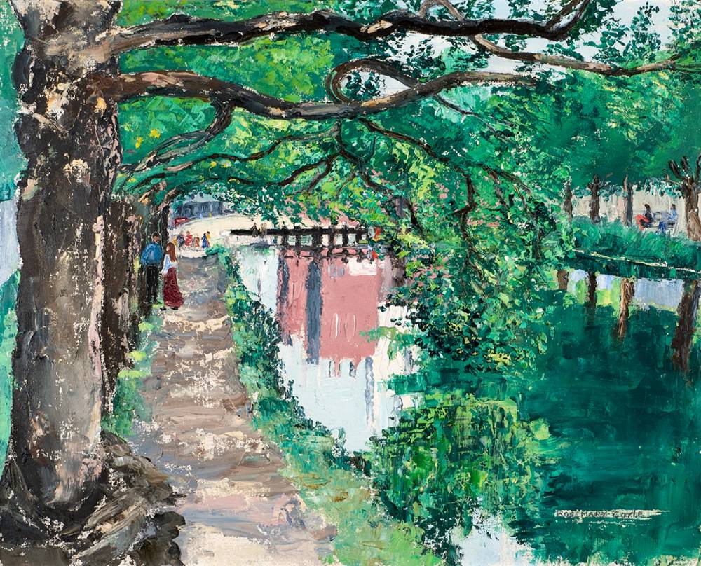 GRAND CANAL, DUBLIN by Rosemary Coyle (fl. 1940s-1990s) at Whyte's Auctions