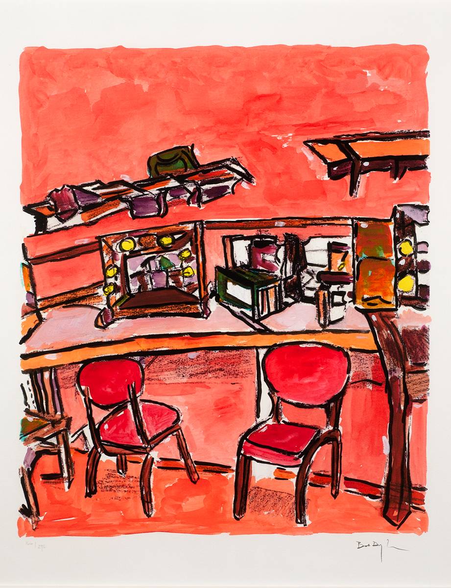 BACKSTAGE DRESSING ROOM [DRAWN BLANK SERIES] by Bob Dylan (American, b.1941) at Whyte's Auctions