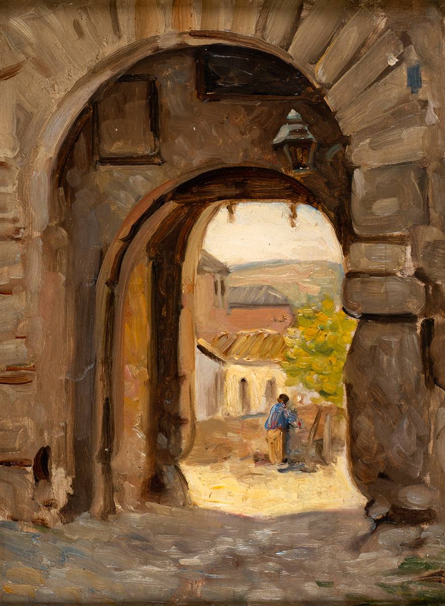 GATEWAY AT TOLEDO by William Crampton Gore RHA (1871-1946) at Whyte's Auctions