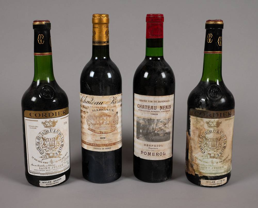 Wine. Mixed lot of bottles - St. Julien, Pomerol, Margaux. (4) at Whyte's Auctions