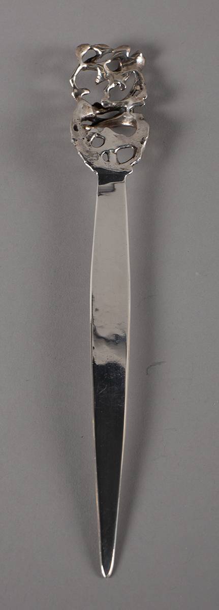 IRISH SILVER KNIFE OR LETTER OPENER 2011 by P�draig � Math�na (1925-2019) at Whyte's Auctions