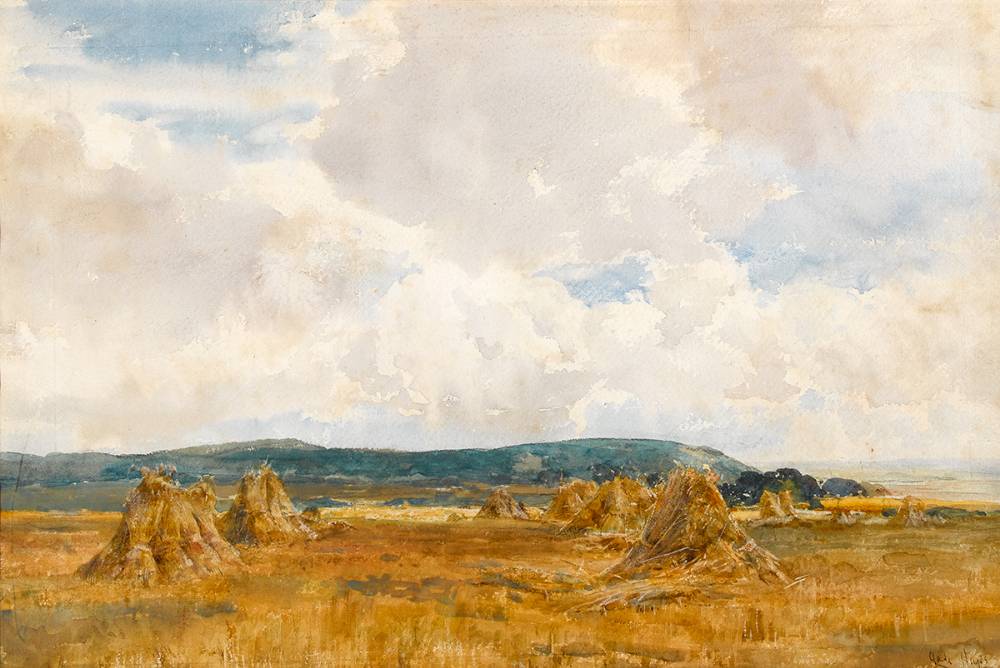 HAYSTACKS by Claude Hayes RI ROI (1852-1922) at Whyte's Auctions