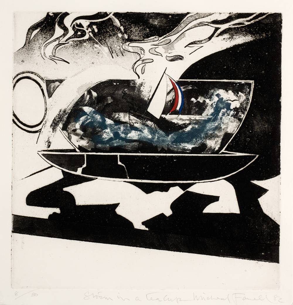STORM IN A TEACUP, 1982 by Micheal Farrell (1940-2000) (1940-2000) at Whyte's Auctions