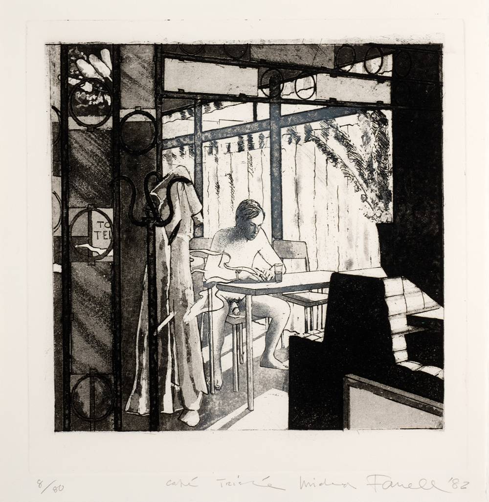 CAFÉ TRISTÉ, 1982 by Micheal Farrell (1940-2000) (1940-2000) at Whyte's Auctions