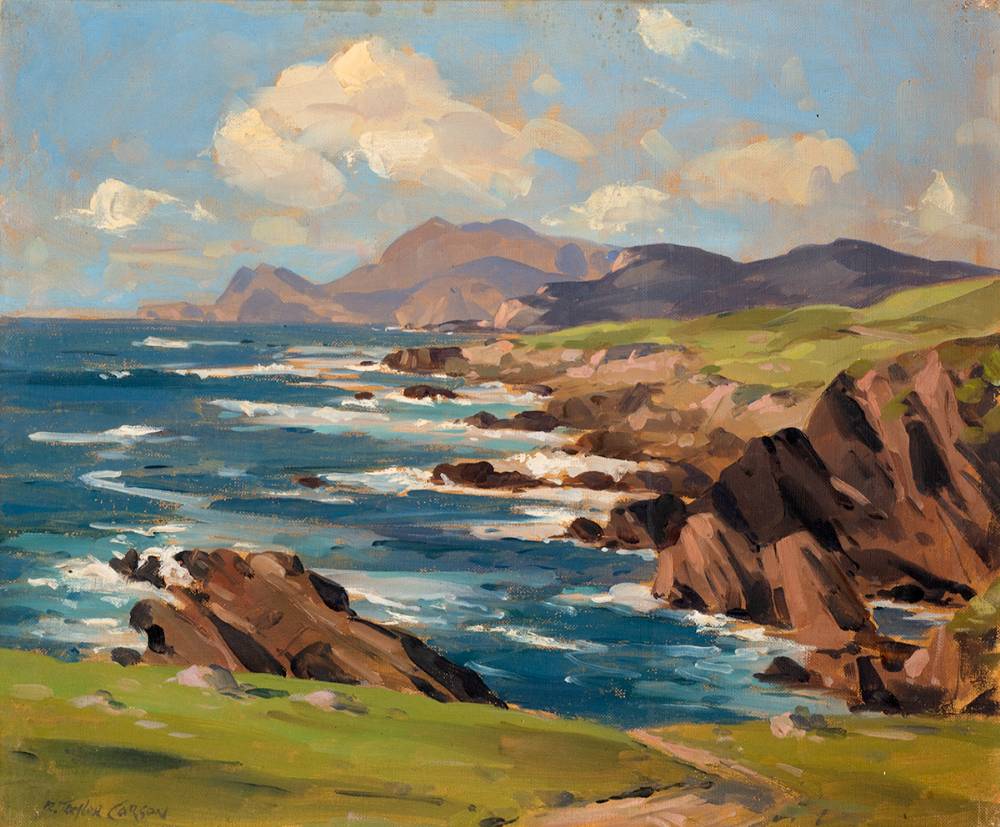 ATLANTIC DRIVE, ACHILL, COUNTY MAYO by Robert Taylor Carson HRUA (1919-2008) at Whyte's Auctions