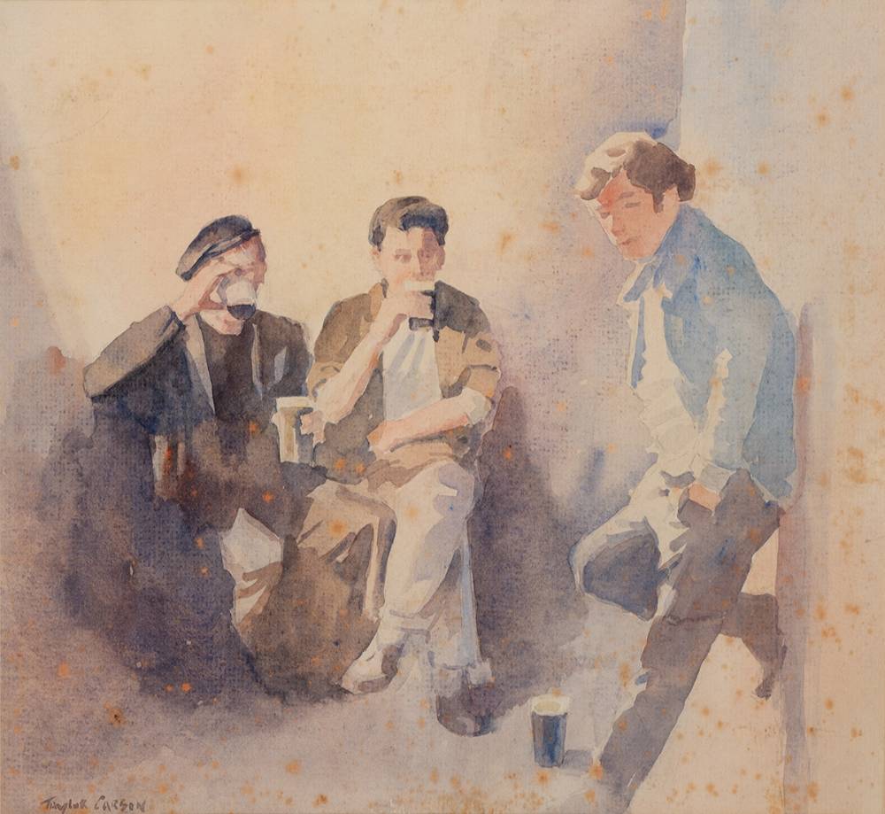 THE REAR OF RYAN'S BAR by Robert Taylor Carson HRUA (1919-2008) at Whyte's Auctions